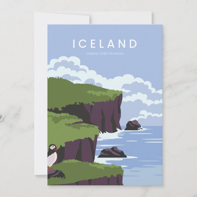 Invitación Península de Snaefellsnes de Islandia (Anverso)
