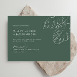 Invitación Pensacola Boda<br><div class="desc">Esta exquisita invitación capta la esencia de su día especial con sus líneas depuradas, su sofisticada tipografía y sus sutiles bocetos de hojas tropicales. El rico tono de bronce o naranja quemado marca la pauta para una celebración cálida e invitante. Ya sea que esté planeando una ceremonia frente a la...</div>