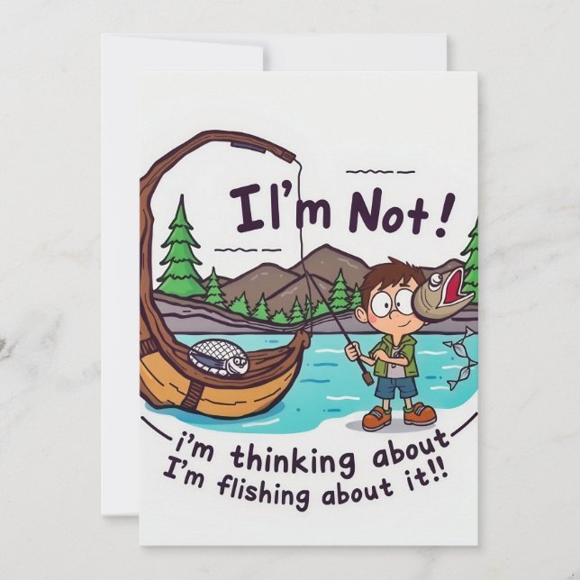 Invitación Pensamientos de la pesca: ¡No sólo una historia! (Anverso)