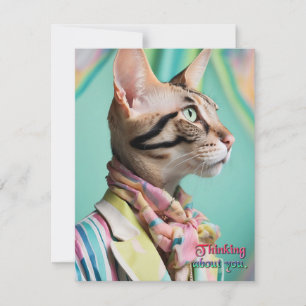 Invitación Pensando En Usted Vestido Gato
