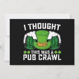 Invitación Pensé que era un día de pub en St Patrick
