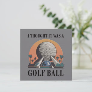 Invitación Pensé que era una bola de golf Amante divertido de
