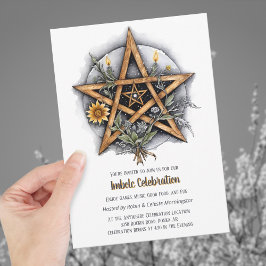 Invitación Pentáculo de nieve floral de Imbolc