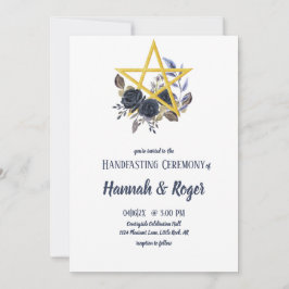 Invitación Pentáculo floral gótico Pagan Invitatio de ayuno m