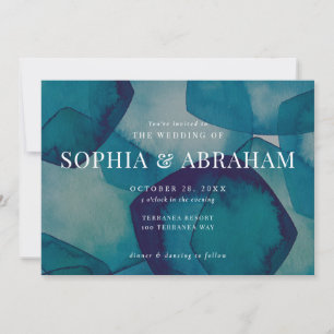 Invitación Pentágonos azules