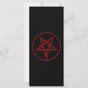 Invitación Pentagram del diablo Rojo