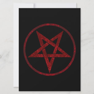 Invitación Pentagram del diablo Rojo
