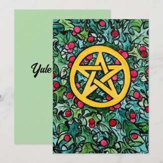 Invitación Pentagrama Pagano de Yule