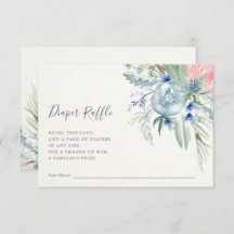 Peón azul y rosa| Baby Shower Diaper Raffle