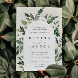 Invitación Peonía blanca | Boda del arco floral