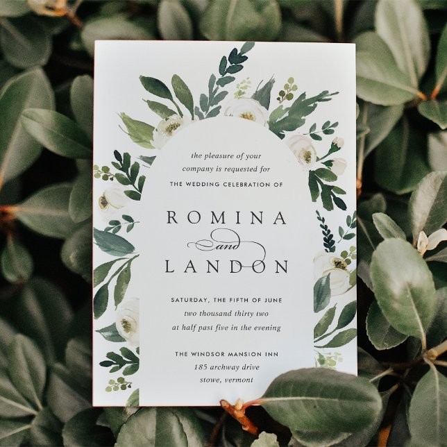Invitación Peonía blanca | Boda del arco floral (Subido por el creador)