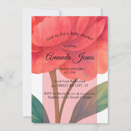 Invitación Peonía en Flor