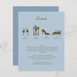 Invitación Peonías blancas con detalles azules bebé Invitació