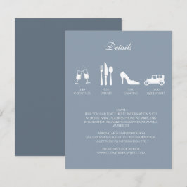 Invitación Peonías Blancas con Detalles Azules Polvorientos I