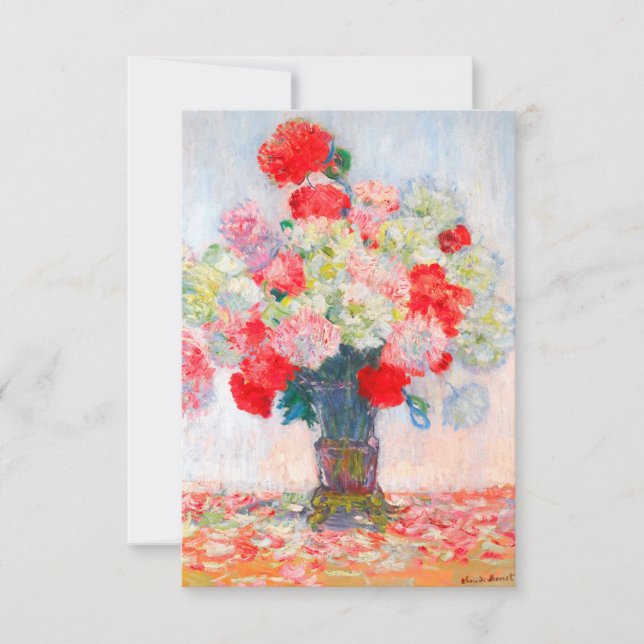 Invitación Peonías de Monet (Anverso)
