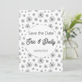 Invitación Peonías gráficas.