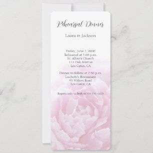 Invitación Peonías rosadas