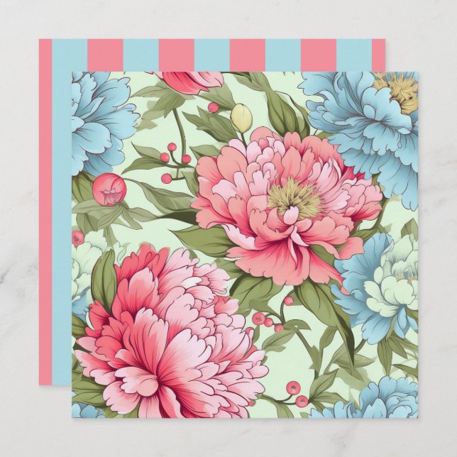 Invitación Peonías Taiwanesas (Anverso / Reverso)