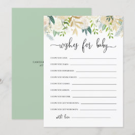 Invitación Peonies Gold Purpurina Baby desea Baby Shower