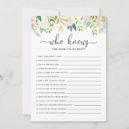 Invitación Peonies Gold que conoce a mamá como el mejor juego