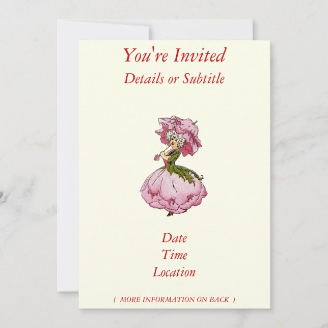 Invitación Peony (Anverso)