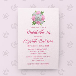 Invitación Peony Bouquet Bridal Shower