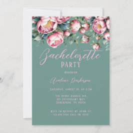 Invitación Peony Bouquet En La Fiesta De La Bachelorette De A