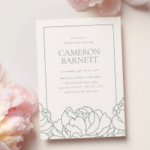 Peony Garden Dusty Sage Green Floral Bridal Shower
