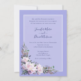 Invitación Peony Garden Periwinkle Lavender Boda
