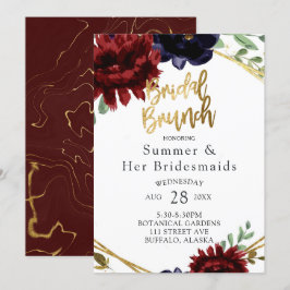 Invitación Peony Gold Bridesmaids Luncheon
