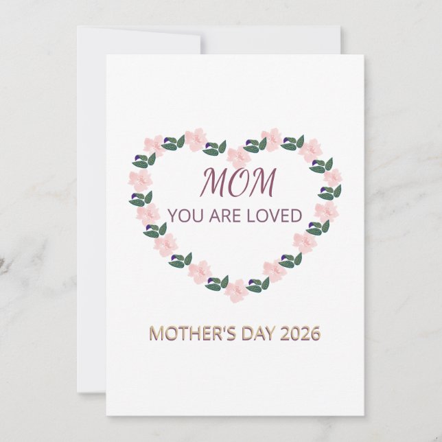 Invitación Peony Heart Mother’s Day Brunch  (Anverso)