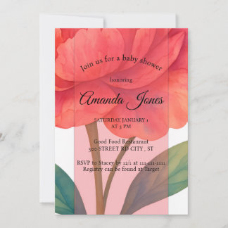 Invitación Peony In Bloom