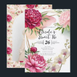 Invitación Peony & Orchid Garden Floral Glam Sweet 16<br><div class="desc">Customize for any event</div>