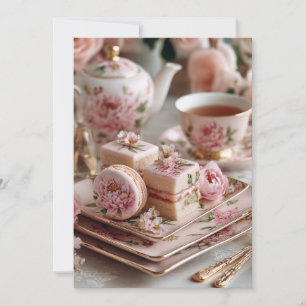 Invitación Peony Rubor Petales rosados