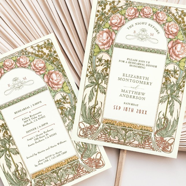 Invitación Peony The Night Before Wedding Rehearsal (Subido por el creador)