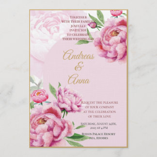 Invitación Peony Wedding