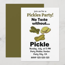 Invitación Pepinillos Sin Sabor Sin Fiesta de Pepinillos