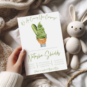 Invitación Pepinillos y Helado, Shower de Antojos para el Beb