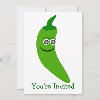 Invitación Pepper Chili Verde Cualquier Ocasión
