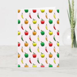 Invitación Peppers con hormigón y pimientos dulces largos