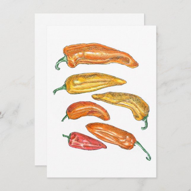 Invitación Peppers dulces (Anverso / Reverso)