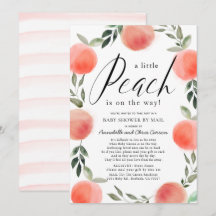 Pequeña acuarela Baby Shower por correo