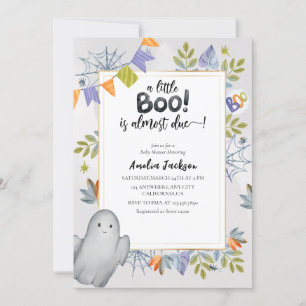 Invitación Pequeña acuarela fantasmal fantasma Ducha de bebé