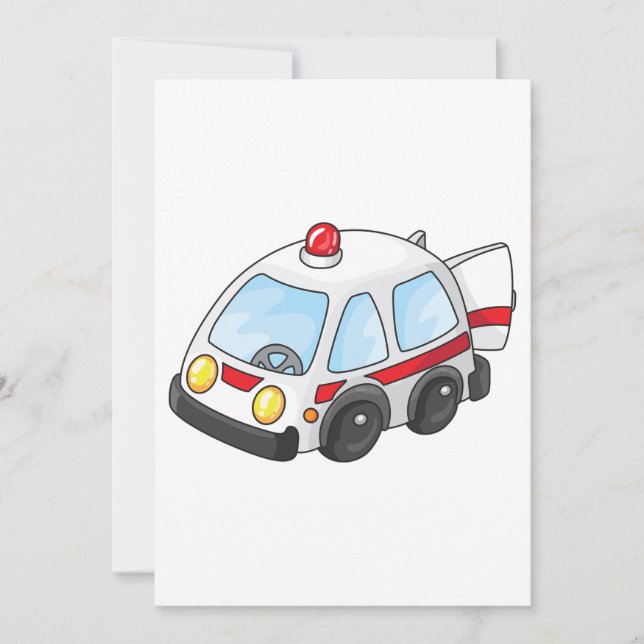 Invitación Pequeña Ambulancia (Anverso)