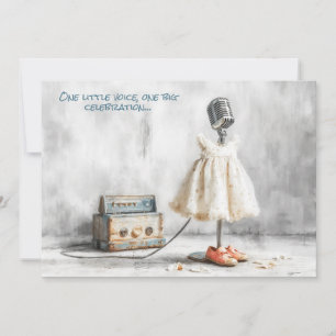 Invitación Pequeña Ave Cantora – Cumpleaños número 1 de la ni