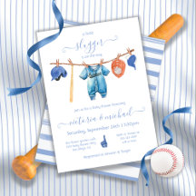 Pequeña babosa de ropa de béisbol en Baby Shower
