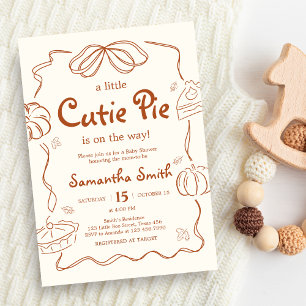 Invitación Pequeña Baby Shower de calabaza