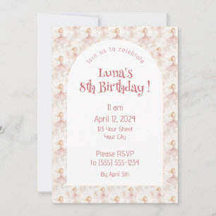 Invitación Pequeña Ballerina #10 - Chica rubio