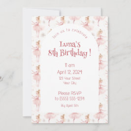 Invitación Pequeña Ballerina #9 - Chica rubio