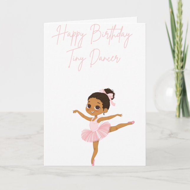 Invitación Pequeña Ballerina ilustrada con belleza (Anverso)